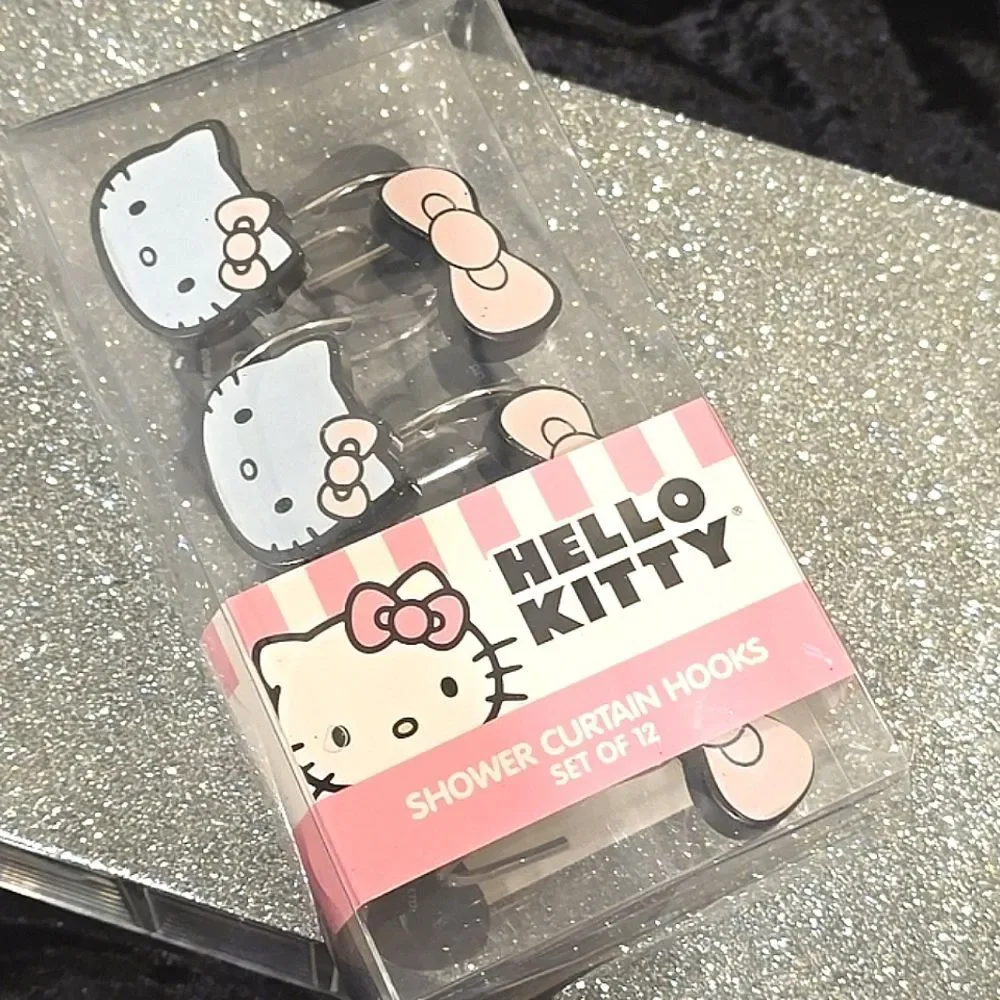 Hello Kitty By Sanrio Set of 12 Logo Shower Curtain Hooks